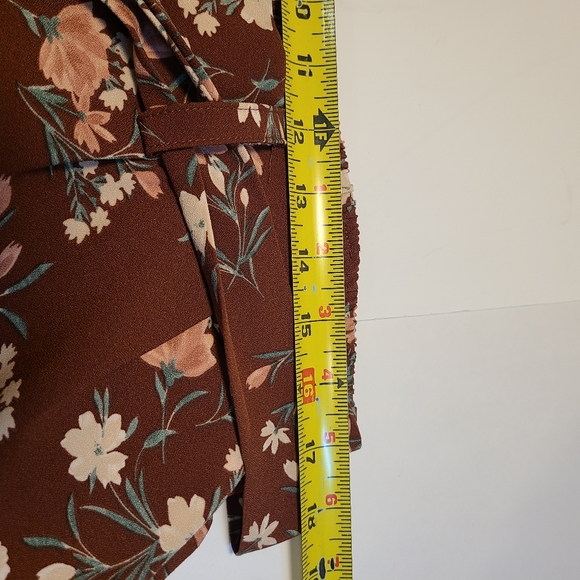 Torrid Pull-On Wide Leg Refined Crepe High-Rise Pant Floral 1X Pockets Polyester - Picture 3 of 9